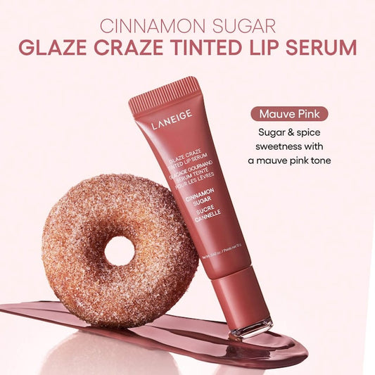 LANEIGE
Glaze Craze Tinted Polypeptide Lip Serum| CINNAMON SUGAR
- MAUVE PINK