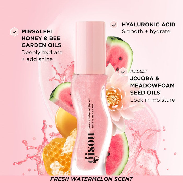 Gisou
Honey Infused Hydrating Lip Oil| WATERMELON SUGAR