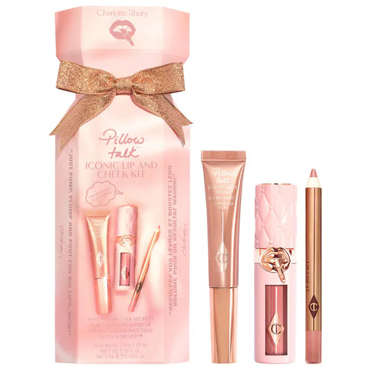 Charlotte Tilbury 
Lip and Cheek Trio Makeup Gift Set| Pillow Talk - Nude Pink