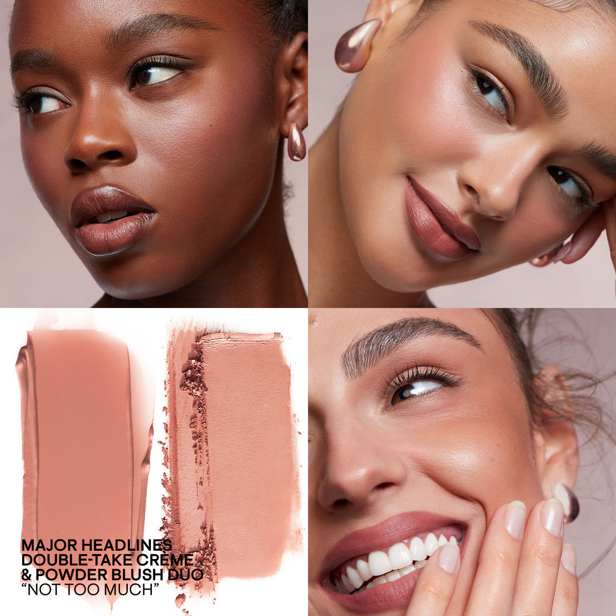 PATRICK TA 
Major Headlines Double-Take Crème & Powder Blush Duo |Not too much
