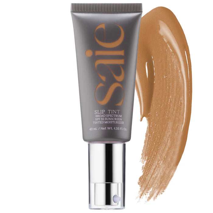 Saie 
Slip Tint – Lightweight Tinted Moisturizer with Mineral Zinc SPF 35 and Hyaluronic Acid| Five + Half