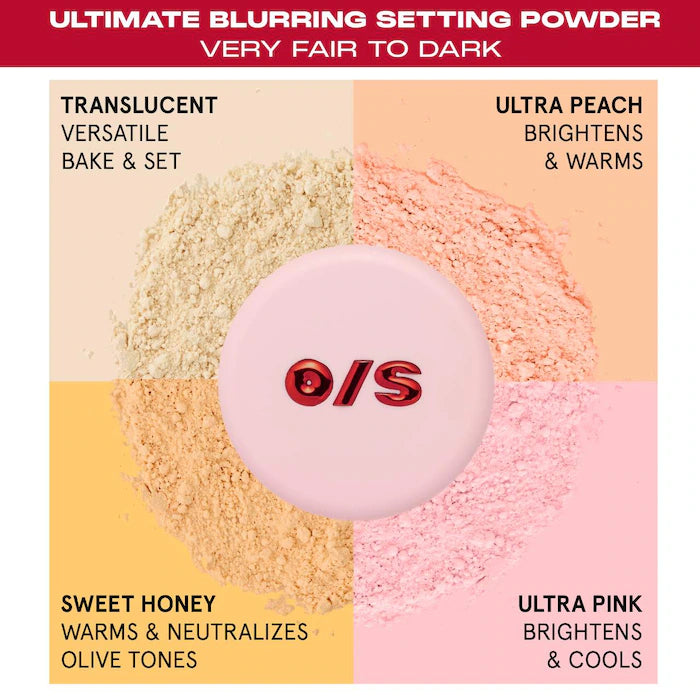 ONE/SIZE by Patrick Starrr 
Mini Ultimate Blurring Setting Powder| Universal Translucent