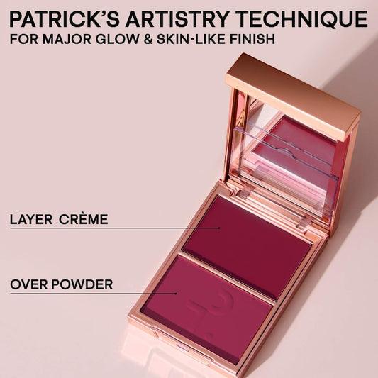 PATRICK TA 
Major Headlines Double-Take Crème & Powder Blush Duo | She's Wanted