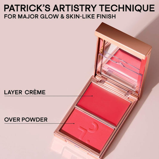 PATRICK TA 
Major Headlines Double-Take Crème & Powder Blush Duo | She's Vibrant