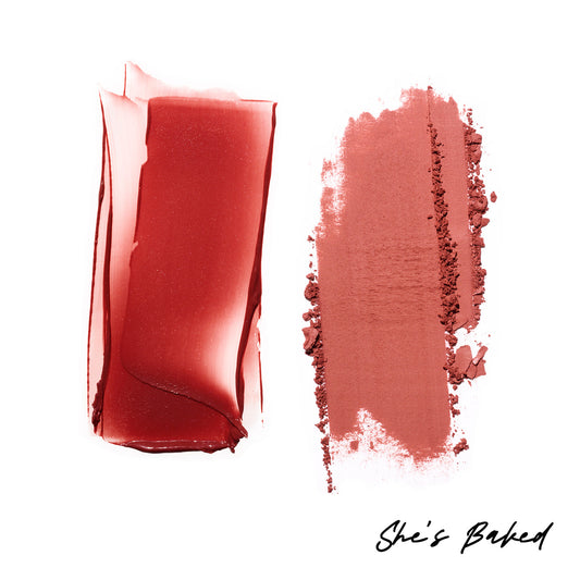 PATRICK TA 
Major Headlines Double-Take Crème & Powder Blush Duo | She's Baked
