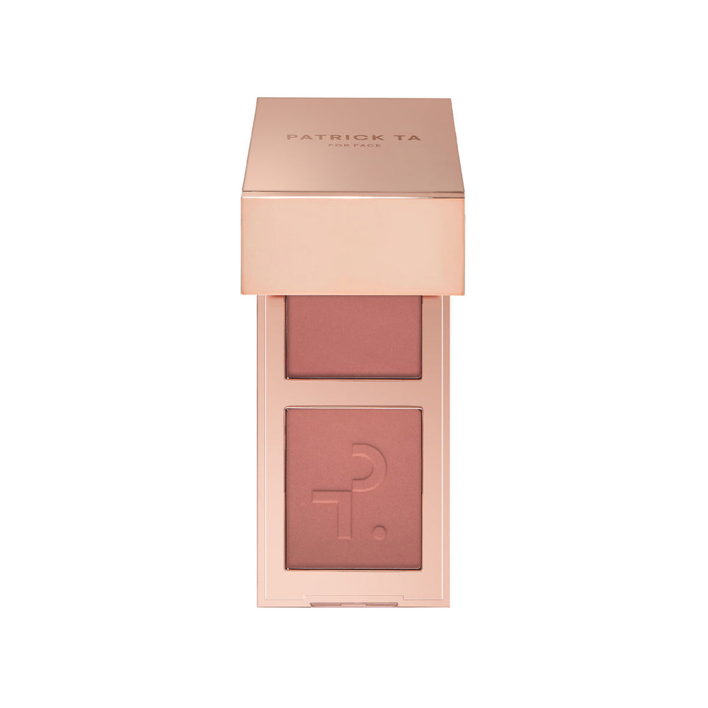 PATRICK TA 
Mini Major Headlines Double-Take Crème & Powder Blush Duo