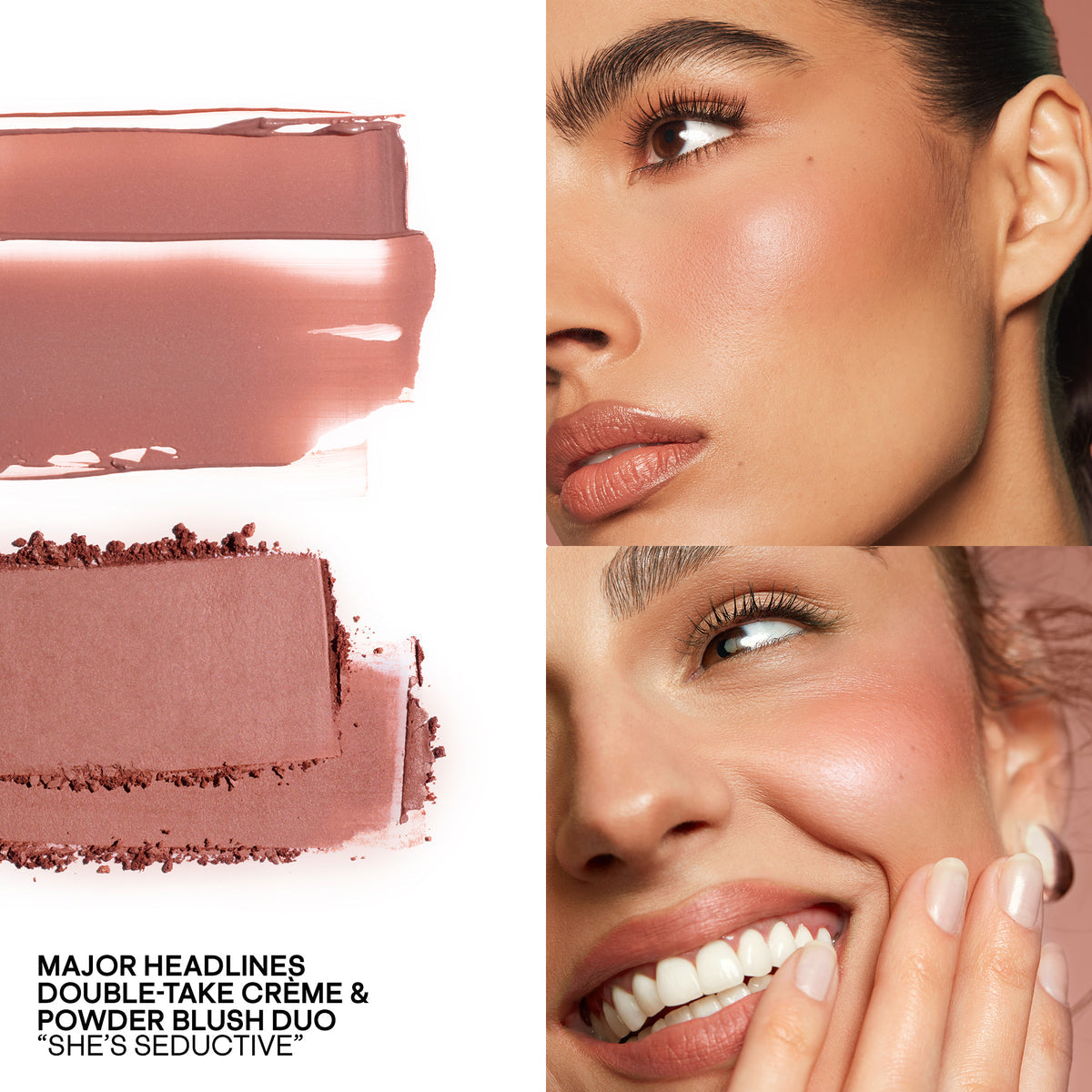 PATRICK TA 
Mini Major Headlines Double-Take Crème & Powder Blush Duo